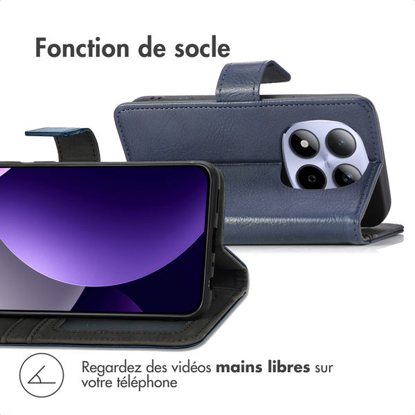 imoshion Étui de télephone portefeuille de luxe Xiaomi Redmi Note 15 Pro Plus (5G) - Bleu foncé