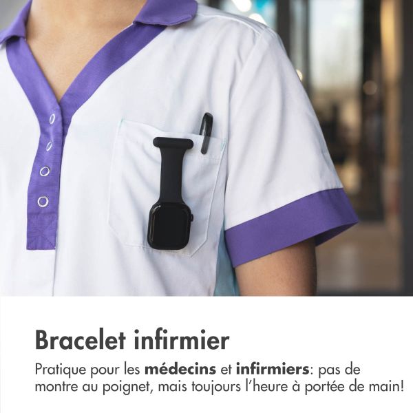 imoshion Bracelet infirmier en silicone Apple Watch | 38/40/41/42 mm - Noir