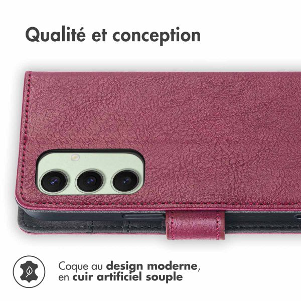 imoshion Étui de télephone portefeuille de luxe Samsung Galaxy S24 FE - Bordeaux