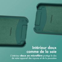 imoshion Coque arrière Color avec cordon amovible et MagSafe Samsung Galaxy S25 / S24 - Vert foncé