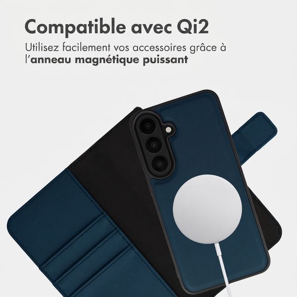 imoshion Étui portefeuille luxe 2-en-1 amovible Samsung Galaxy S26 FE - Bleu