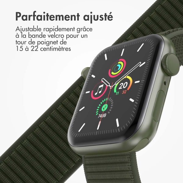 imoshion Bracelet en nylon Apple Watch | 44/45/46/49 mm - Army Green