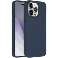 Accezz Coque Liquid Silicone Apple iPhone 14 Pro Max - Bleu foncé
