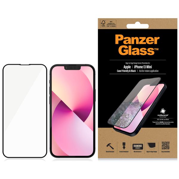 PanzerGlass Protection d'écran en verre trempé Case Friendly Apple iPhone 13 Mini