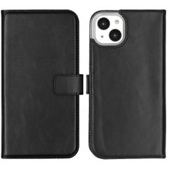 Selencia Étui portefeuille en cuir véritable Apple iPhone 14 Plus - Noir