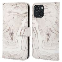 imoshion Étui de télephone portefeuille Design Apple iPhone 15 - Sandy Marble