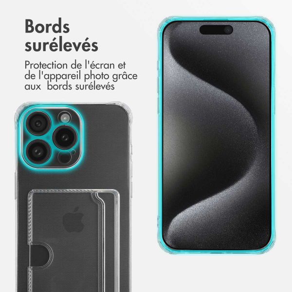 imoshion Coque silicone avec porte-cartes Apple iPhone 15 Pro - Transparent