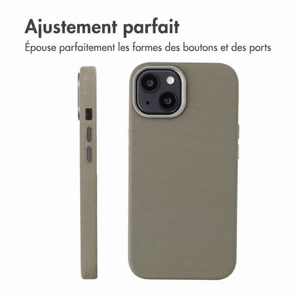 Accezz Coque arrière Mesh avec MagSafe Apple iPhone 15 - Gris foncé