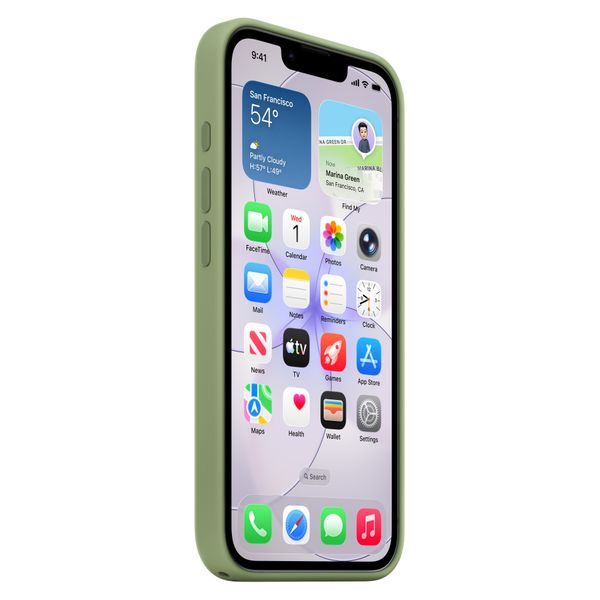 Apple Coque en silicone avec MagSafe Apple iPhone 17e - Light Moss