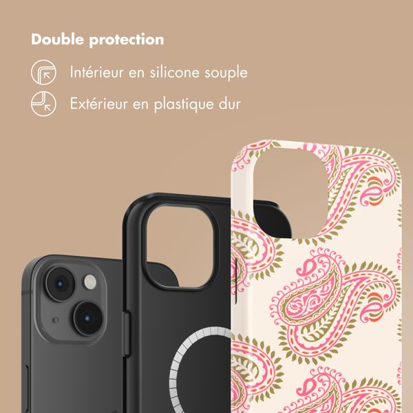 Selencia Coque arrière Vivid avec MagSafe Apple iPhone 14 - Paisley Blush