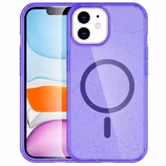 imoshion Coque Pailletée avec MagSafe Apple iPhone 12 (Pro) - Paillettes Violet