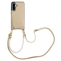 Selencia Coque de télephone Nova avec cordon et porte-cartes Samsung Galaxy A36 / A56 - Beige
