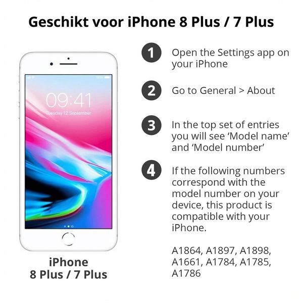 imoshion Étui de télephone portefeuille de luxe Apple iPhone 8 Plus / 7 Plus - Bleu foncé