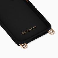 Selencia Coque arrière Rivièra avec MagSafe avec crochets amovibles Samsung Galaxy S25 / S24 - Velvet Black