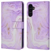 imoshion Étui de télephone portefeuille Design Samsung Galaxy A54 (5G) - Purple Marble