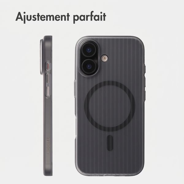 Accezz Coque arrière Lite avec MagSafe | Fluted | Apple iPhone 17 - Matte Black