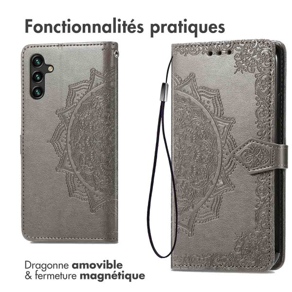 imoshion Etui de télephone Mandala Samsung Galaxy A25 (5G) - Gris