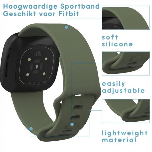imoshion Bracelet silicone Fitbit Versa 4/ 3 / Sense (2) - Vert