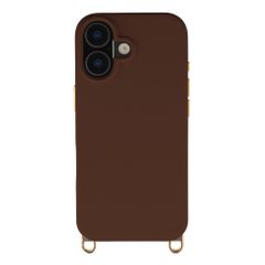 Selencia Coque arrière Rivièra avec MagSafe avec crochets amovibles Apple iPhone 17 - Choco Brown