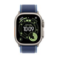 Apple Bracelet Trail Loop Apple Watch | 44/45/46/49 mm - Taille S/M - Blue / Bright Blue Black Titanium