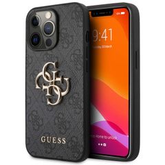 Guess Coque 4G Metal Logo Backcover Apple iPhone 13 Pro Max - Gris