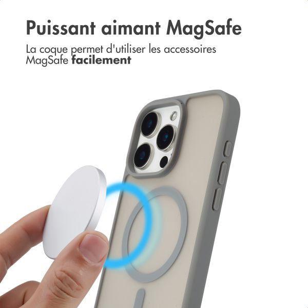 imoshion Coque Color Guard avec MagSafe Apple iPhone 15 Pro Max - Gris
