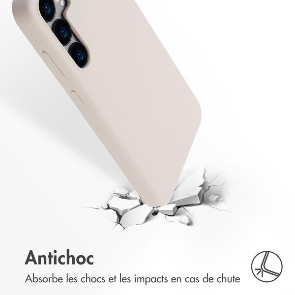 Accezz Coque Liquid Silicone avec MagSafe Samsung Galaxy S24 Plus - Stone