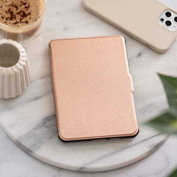 imoshion Étui de liseuse portefeuille Slim Soft Kobo Clara 2E / Tolino Shine 4 - Rose Doré