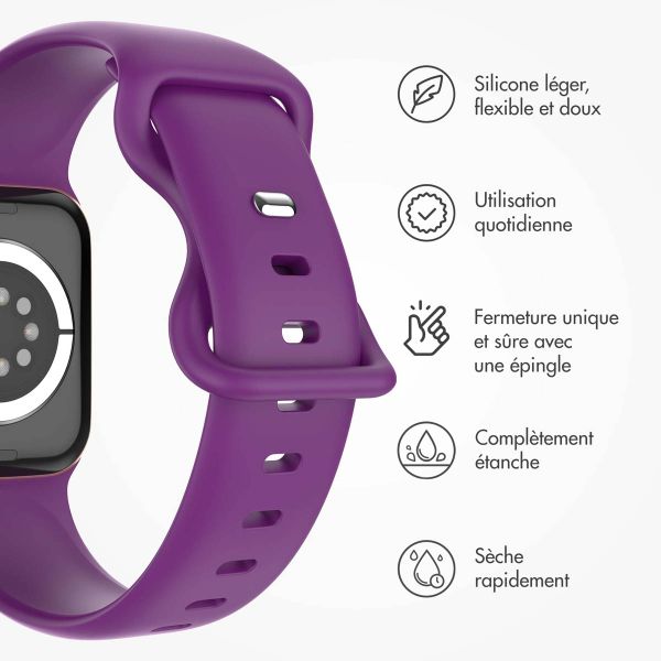 imoshion Bracelet en silicone⁺ Apple Watch | 44/45/46/49 mm - Taille M/L - Purple