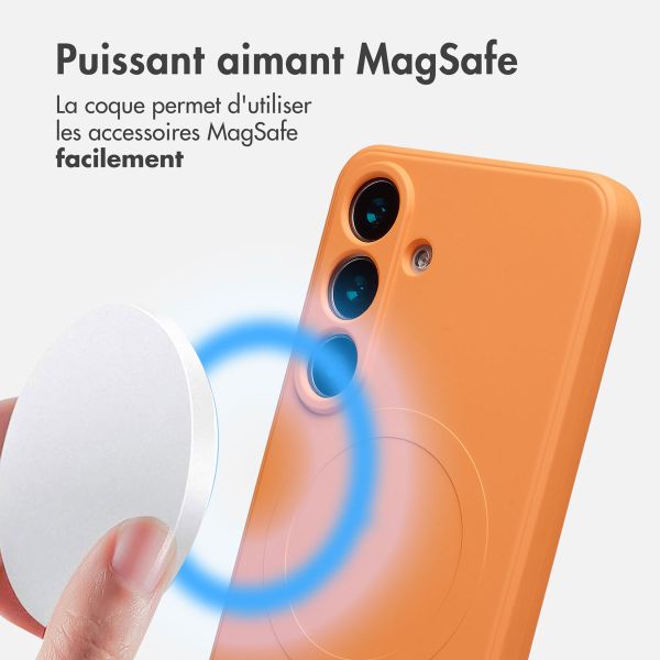 imoshion Coque Couleur avec MagSafe Samsung Galaxy S25 - Orange