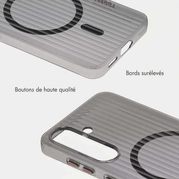 Accezz Coque arrière Lite avec MagSafe | Fluted | Samsung Galaxy S25 - Noir