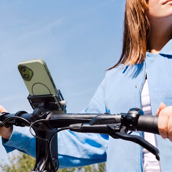imoshion Mini support de téléphone en aluminium pour vélo - Léger - Universel - Noir