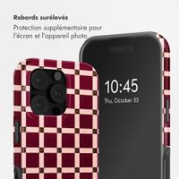Selencia Coque arrière Vivid avec MagSafe Apple iPhone 16 Pro - Check This Burgundy