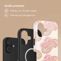 Selencia Coque arrière Vivid avec MagSafe Apple iPhone 17 - Paisley Blush