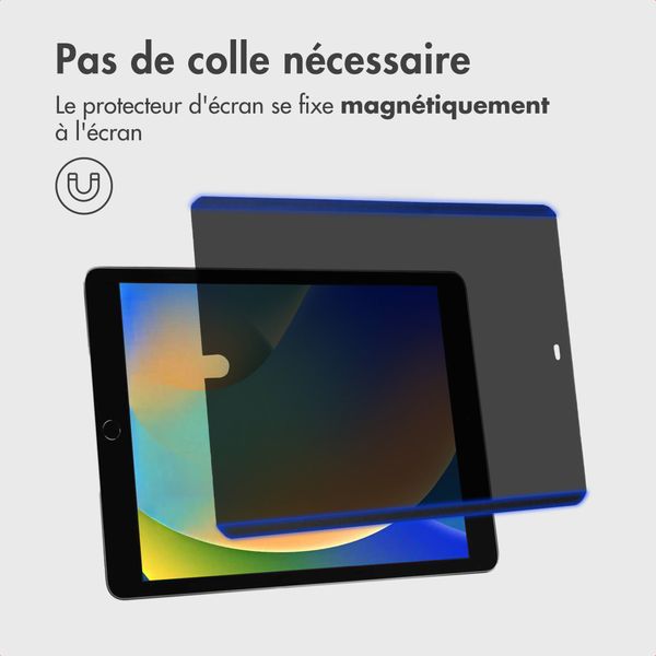 Accezz Protecteur d'écran de confidentialité magnétique Apple iPad 9 (2021) 10.2 pouces / iPad 8 (2020) 10.2 pouces / iPad 7 (2019) 10.2 pouces / Air 3 (2019) / Pro 10.5 (2017)