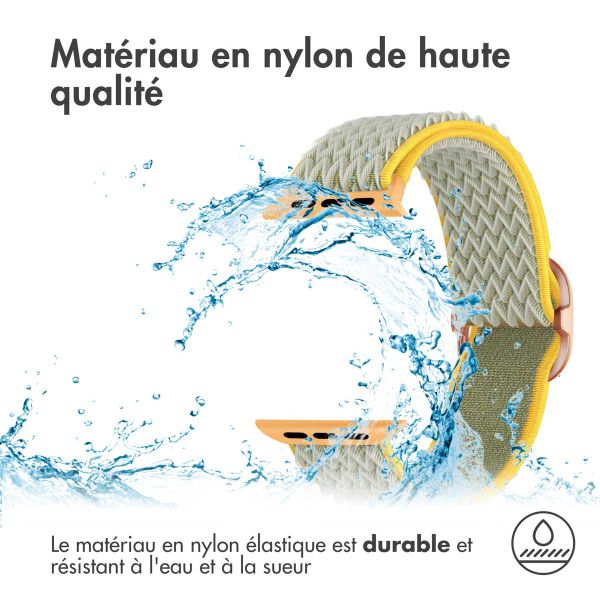 imoshion Bracelet en nylon élastique Apple Watch | 44/45/46/49 mm - Vert clair