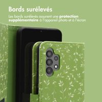 imoshion Étui de télephone portefeuille Design Samsung Galaxy A13 (4G) - Green Flowers
