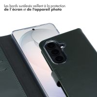 Selencia Étui portefeuille en cuir véritable Samsung Galaxy S26 - Vert