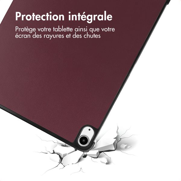 imoshion Coque tablette Trifold Apple iPad Air 11 pouces (2026) M4 / (2025) M3 / (2024) M2 / Air 5 (2022) / Air 4 (2020) - Bordeaux
