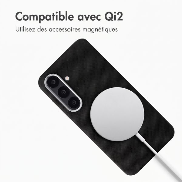 Accezz Coque arrière Mesh avec MagSafe Samsung Galaxy S25 / S24 - Noir