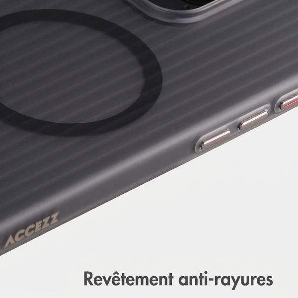 Accezz Coque arrière Lite avec MagSafe | Fluted | Apple iPhone 16 Pro Max - Gris