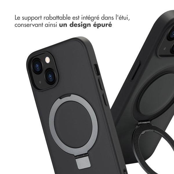 Accezz Coque Ring Stand avec MagSafe Apple iPhone 13 - Noir