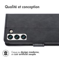 imoshion Étui de télephone portefeuille de luxe Samsung Galaxy S22 Plus - Noir