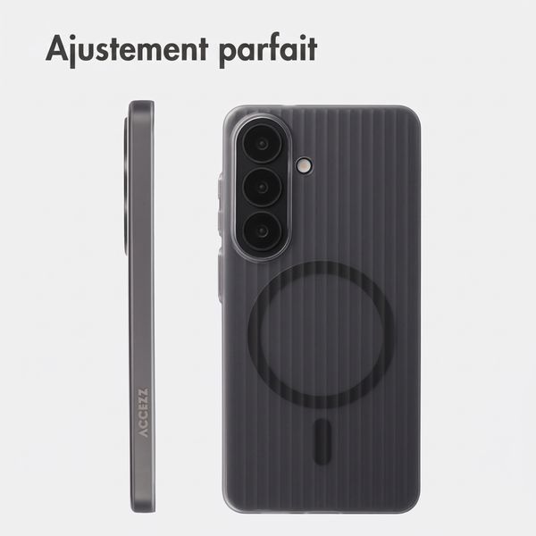 Accezz Coque arrière Lite avec MagSafe | Fluted | Samsung Galaxy S26 - Gris