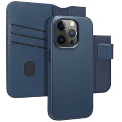 Accezz Étui de télephone portefeuille en cuir 2-en-1 avec MagSafe Apple iPhone 15 Pro - Nightfall Blue