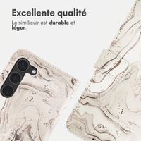 imoshion Étui de télephone portefeuille Design Samsung Galaxy S23 - Sandy Marble