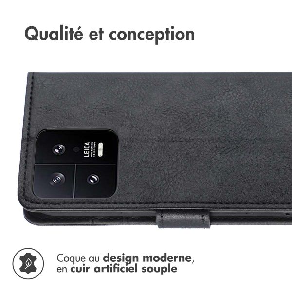 imoshion Étui de télephone portefeuille de luxe Xiaomi 13 Pro - Noir