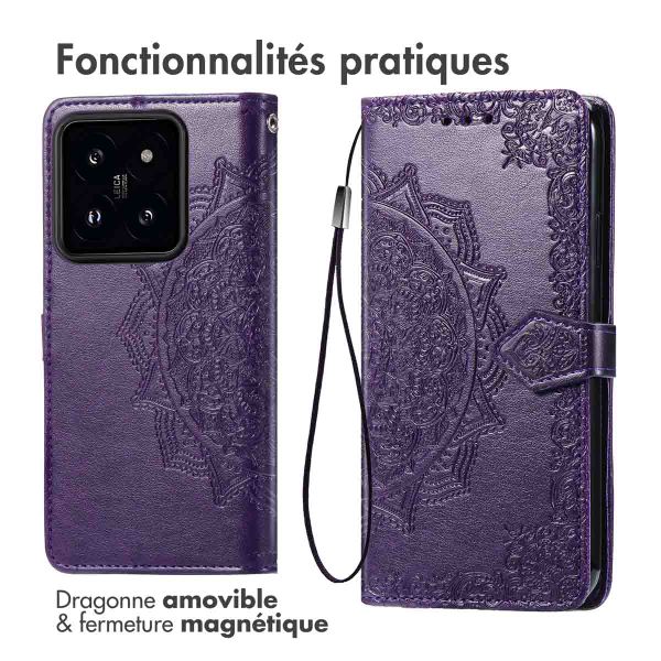 imoshion Etui de télephone Mandala Xiaomi 14T Pro - Violet