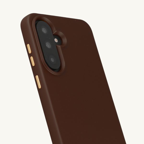 Selencia Coque arrière Rivièra avec MagSafe avec crochets amovibles Samsung Galaxy A37 (5G) - Choco Brown