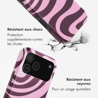 Selencia Coque arrière Vivid Apple iPhone 17 Pro Max - Wavy Swirl Pink Plum